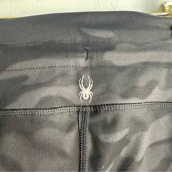 Spyder Active High Waisted Jogger Leggings‎ Women's S Black Camo Stretch - Picture 4 of 6